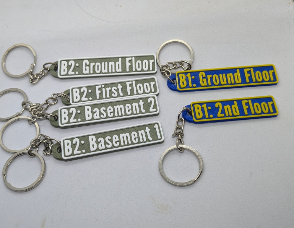 Bordered Keychain