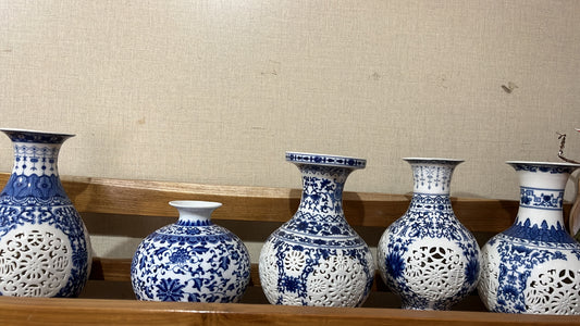 Blue pottery set