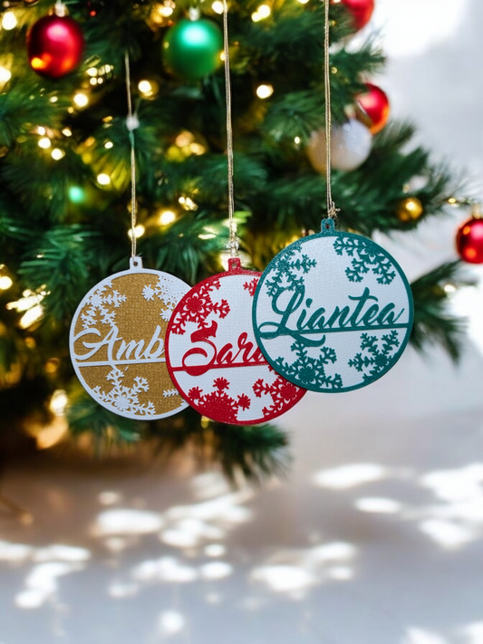 Personalized christmas tree ornament